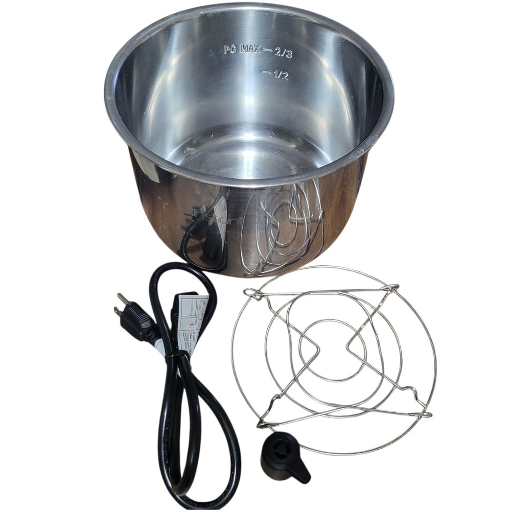 Instant Pot OEM Parts Lot Stainless Steel Pot Wirerack Power Cord Release Handle